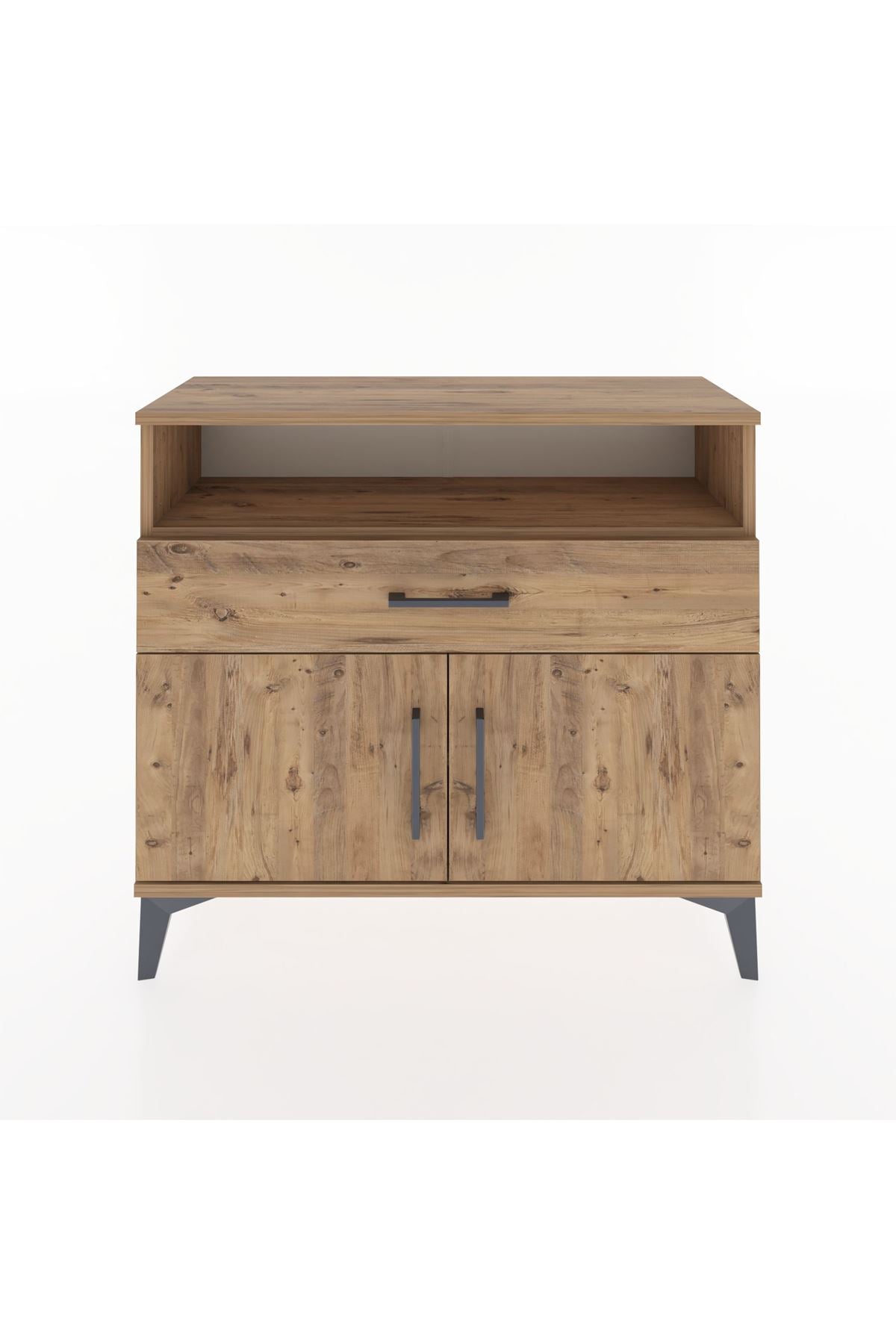 Arges Şifonyer 2 Raflı Tek Çekmeceli 2 Kapaklı 88x30x80 - S03M033V9A