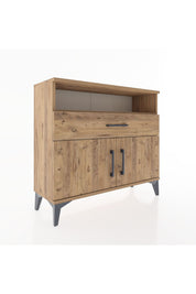 Arges Şifonyer 2 Raflı Tek Çekmeceli 2 Kapaklı 88x30x80 - S03M033V9A