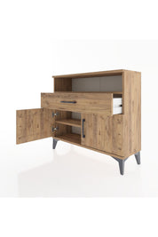 Arges Şifonyer 2 Raflı Tek Çekmeceli 2 Kapaklı 88x30x80 - S03M033V9A