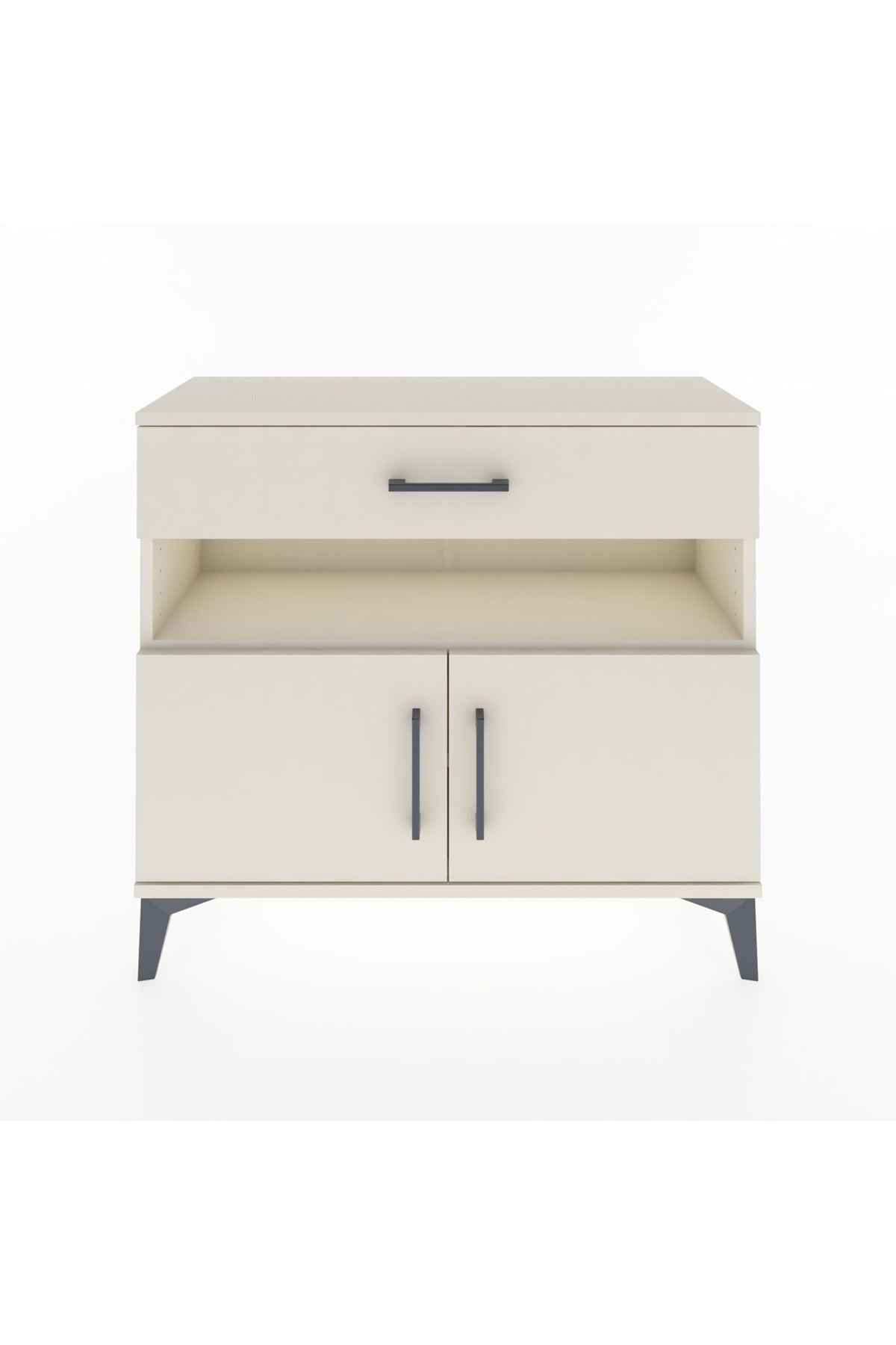 Arges Şifonyer 2 Raflı Tek Çekmeceli 2 Kapaklı 88x30x80 - S03M034V1A