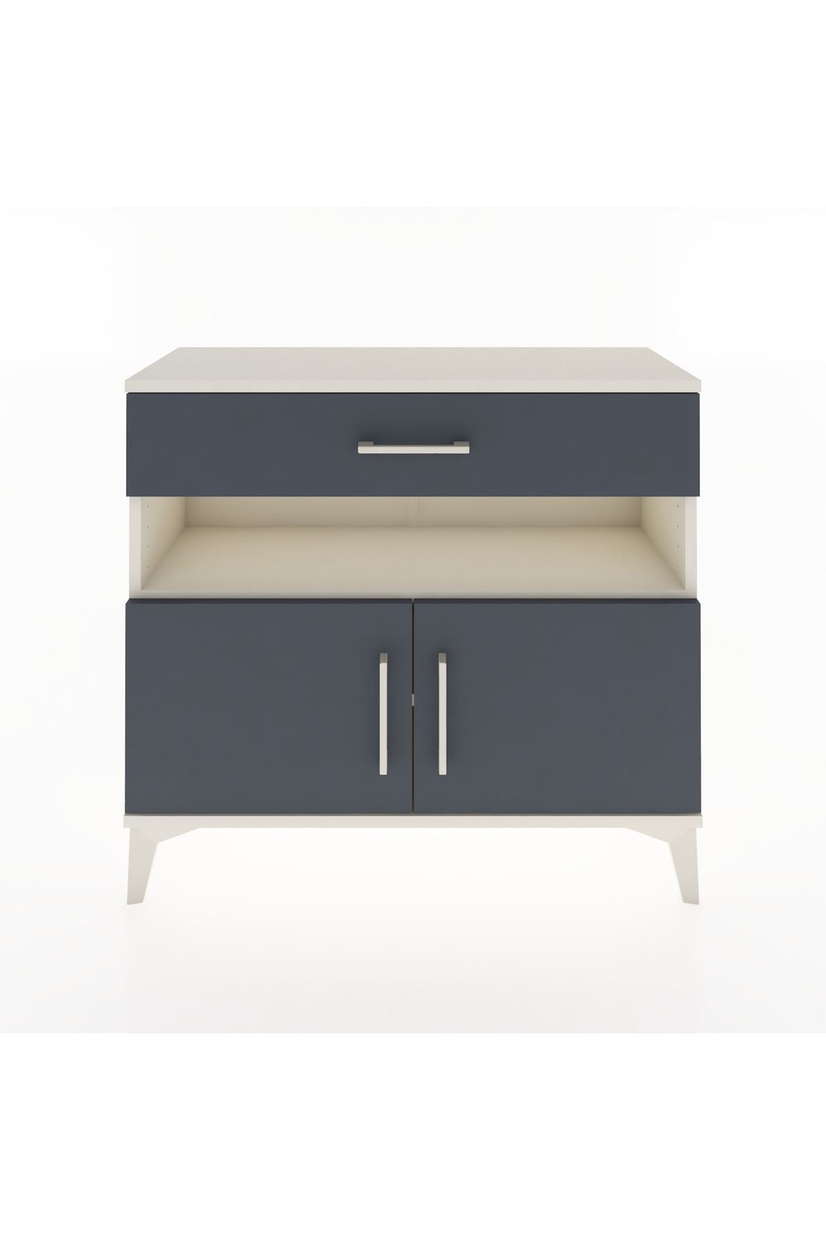 Arges Şifonyer 2 Raflı Tek Çekmeceli 2 Kapaklı 88x30x80 - S03M034V2A