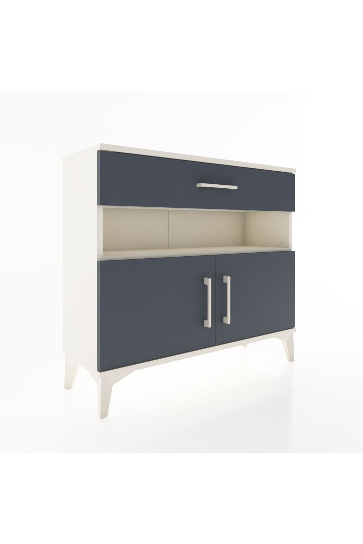 Arges Şifonyer 2 Raflı Tek Çekmeceli 2 Kapaklı 88x30x80 - S03M034V2A