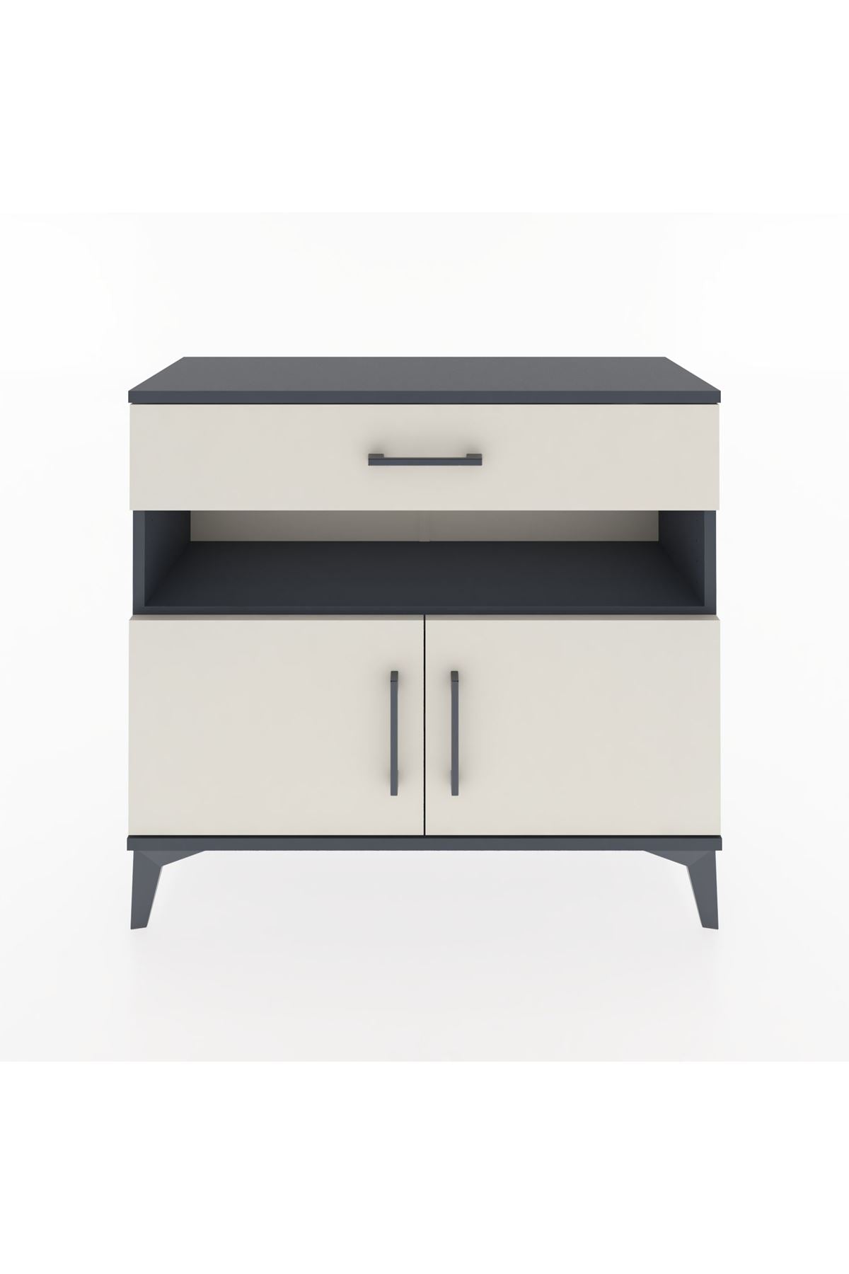 Arges Şifonyer 2 Raflı Tek Çekmeceli 2 Kapaklı 88x30x80 - S03M034V4A