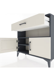 Arges Şifonyer 2 Raflı Tek Çekmeceli 2 Kapaklı 88x30x80 - S03M034V4A