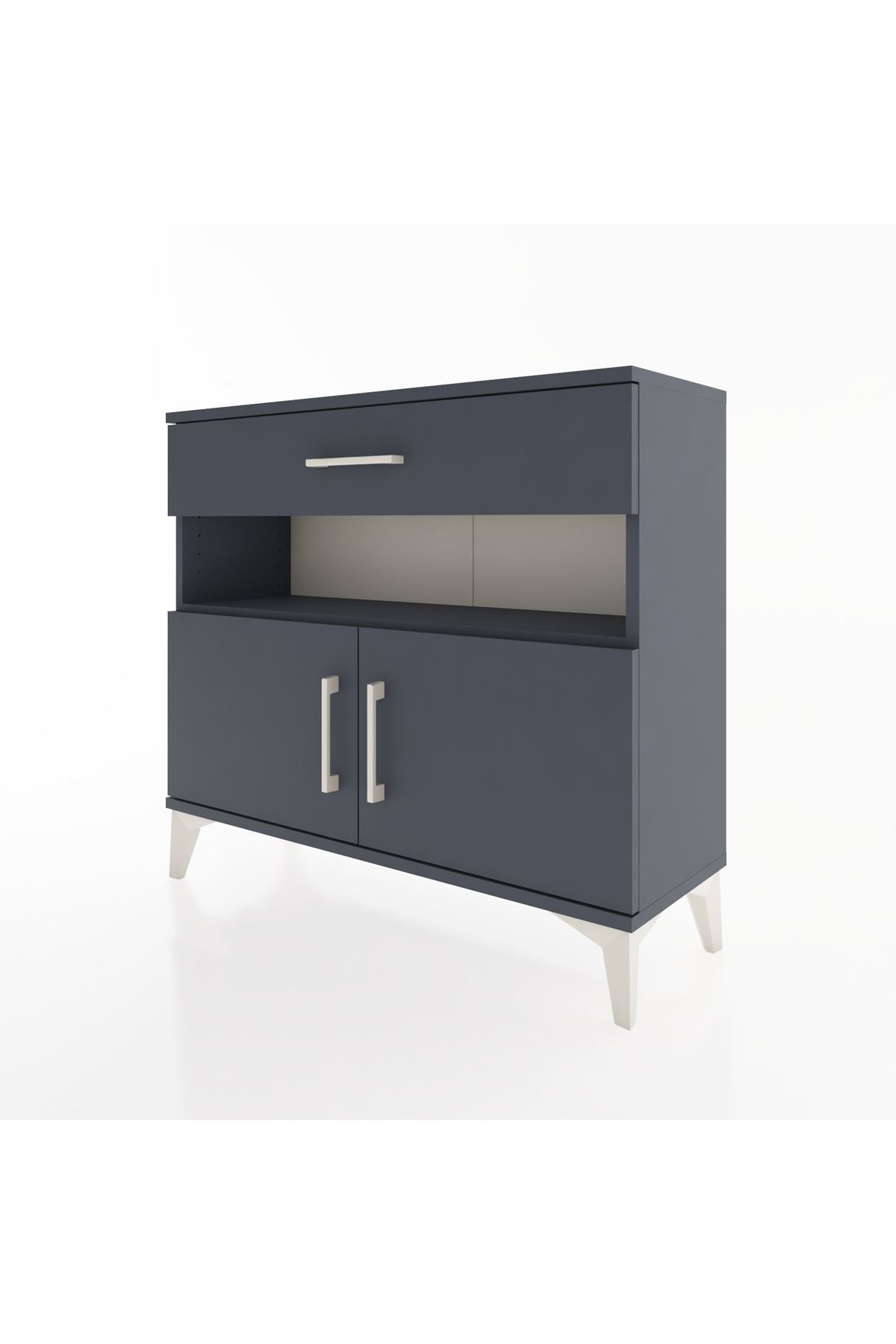 Arges Şifonyer 2 Raflı Tek Çekmeceli 2 Kapaklı 88x30x80 - S03M034V5A