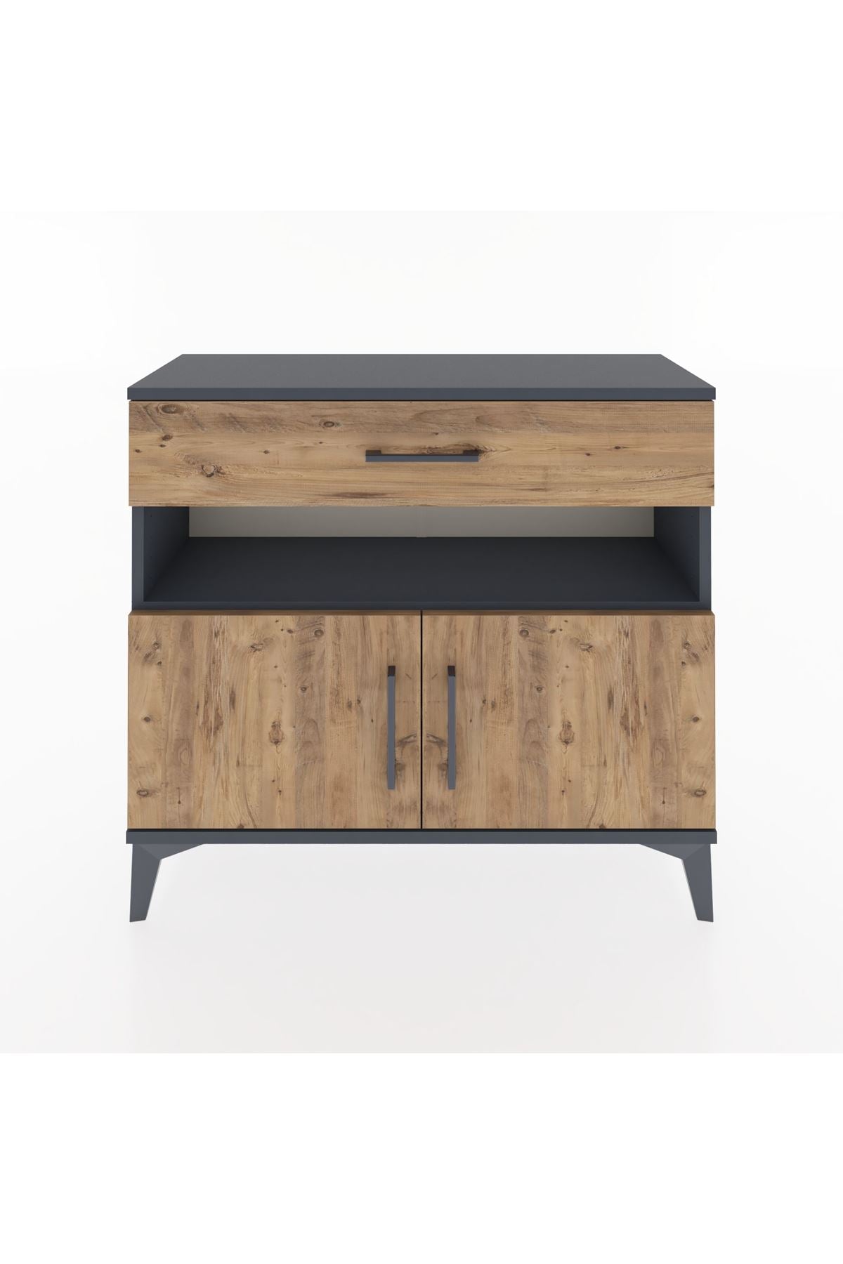Arges Şifonyer 2 Raflı Tek Çekmeceli 2 Kapaklı 88x30x80 - S03M034V6A