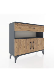 Arges Şifonyer 2 Raflı Tek Çekmeceli 2 Kapaklı 88x30x80 - S03M034V6A