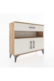 Arges Şifonyer 2 Raflı Tek Çekmeceli 2 Kapaklı 88x30x80 - S03M034V7A