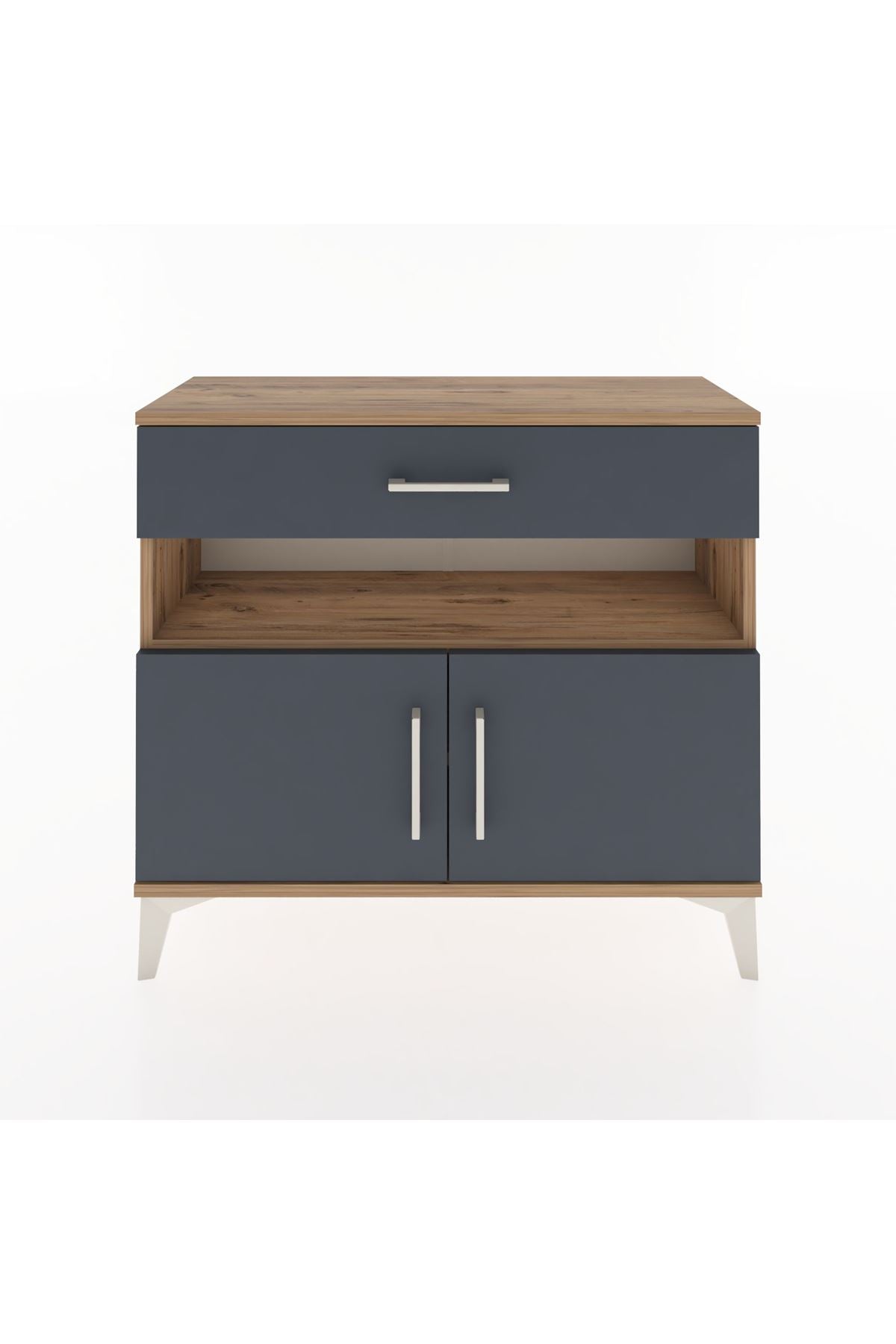 Arges Şifonyer 2 Raflı Tek Çekmeceli 2 Kapaklı 88x30x80 - S03M034V8A