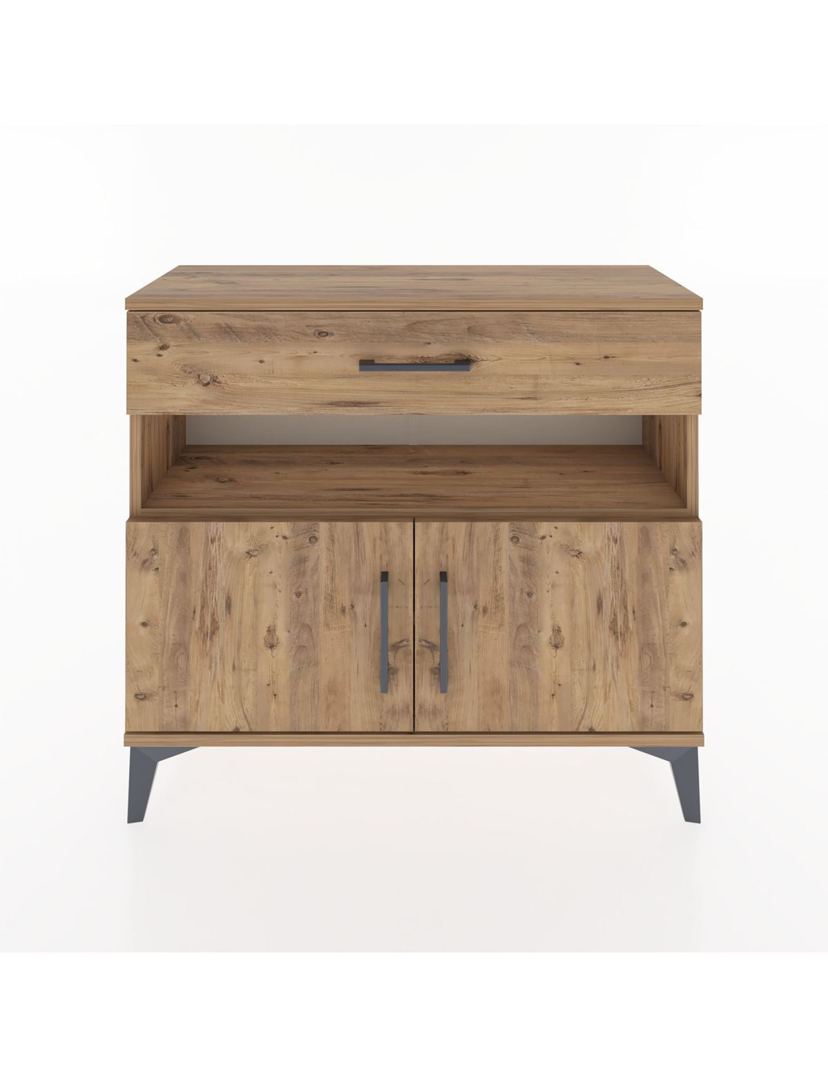 Arges Şifonyer 2 Raflı Tek Çekmeceli 2 Kapaklı 88x30x80 - S03M034V9A