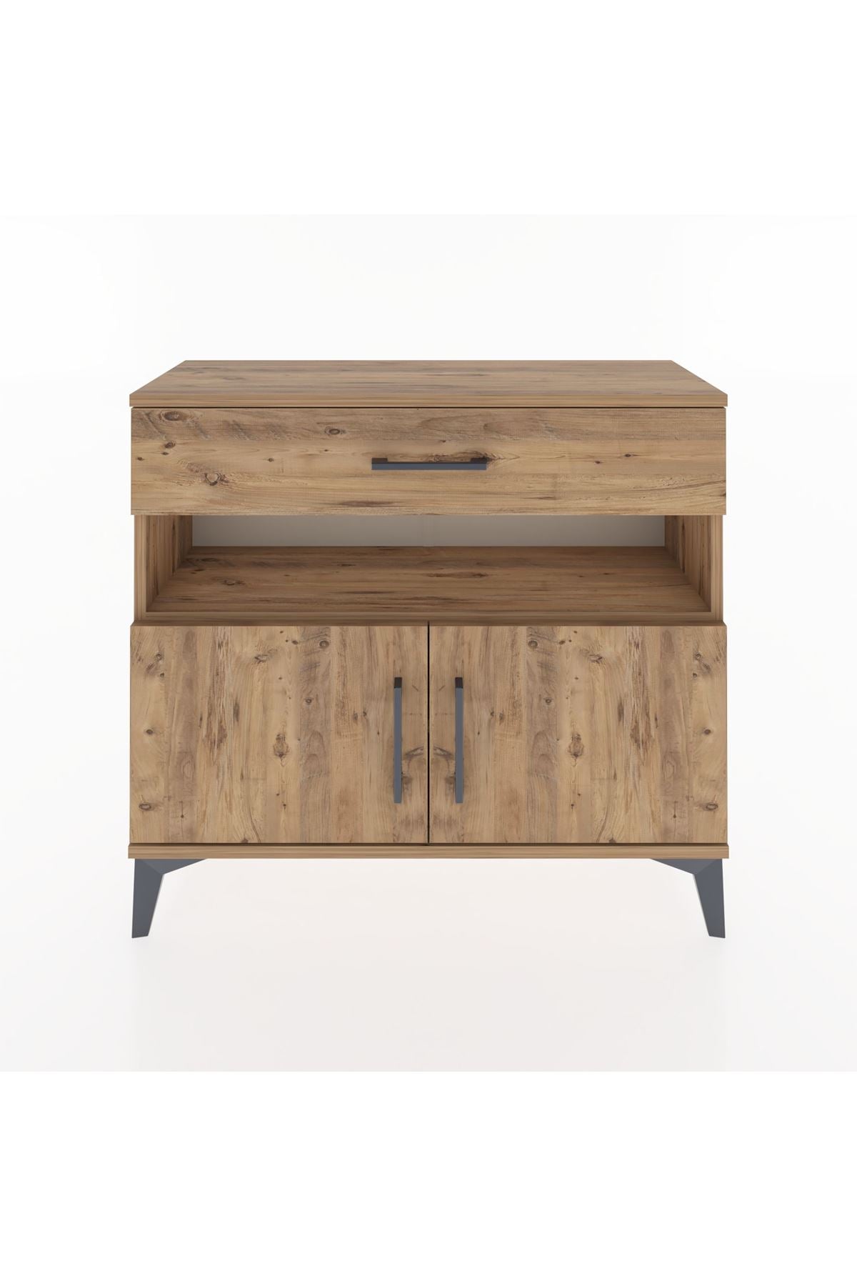 Arges Şifonyer 2 Raflı Tek Çekmeceli 2 Kapaklı 88x30x80 - S03M034V9A