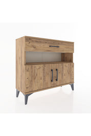 Arges Şifonyer 2 Raflı Tek Çekmeceli 2 Kapaklı 88x30x80 - S03M034V9A