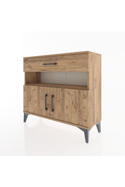Arges Şifonyer 2 Raflı Tek Çekmeceli 2 Kapaklı 88x30x80 - S03M034V9A