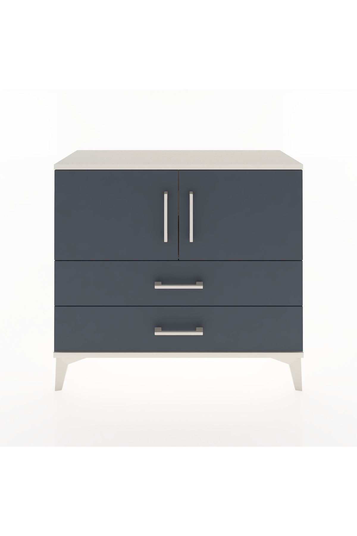 Arges Şifonyer 2 Raflı 2 Çekmeceli 2 Kapaklı 88x30x80 - S03M035V2A