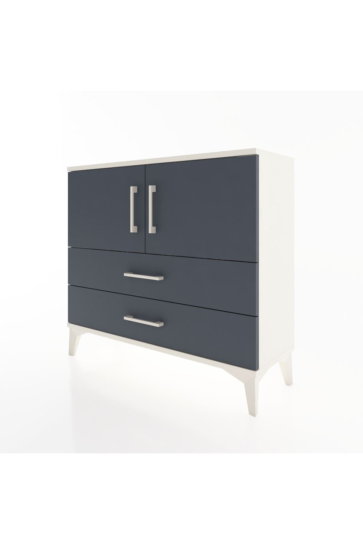 Arges Şifonyer 2 Raflı 2 Çekmeceli 2 Kapaklı 88x30x80 - S03M035V2A