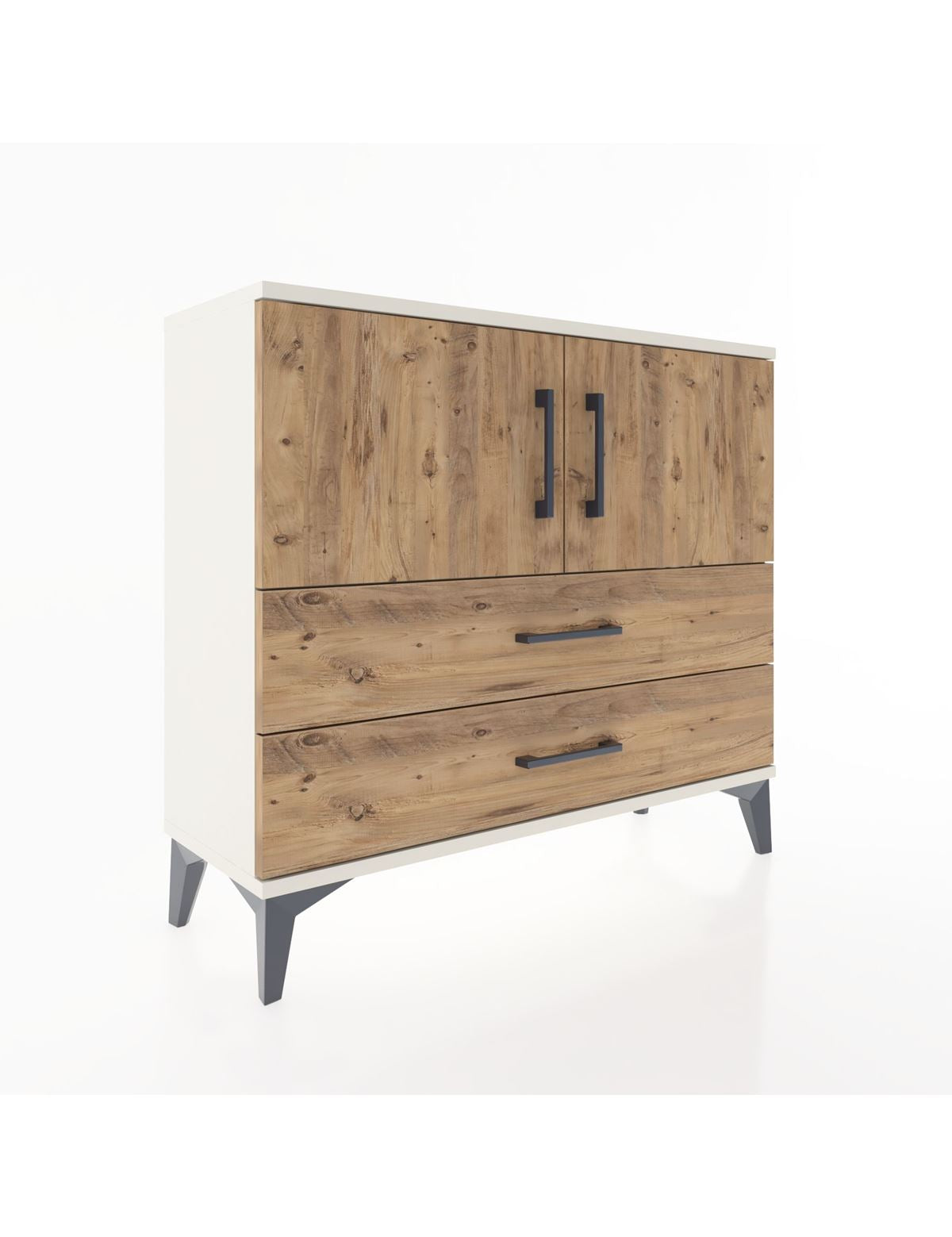 Arges Şifonyer 2 Raflı 2 Çekmeceli 2 Kapaklı 88x30x80 - S03M035V3A