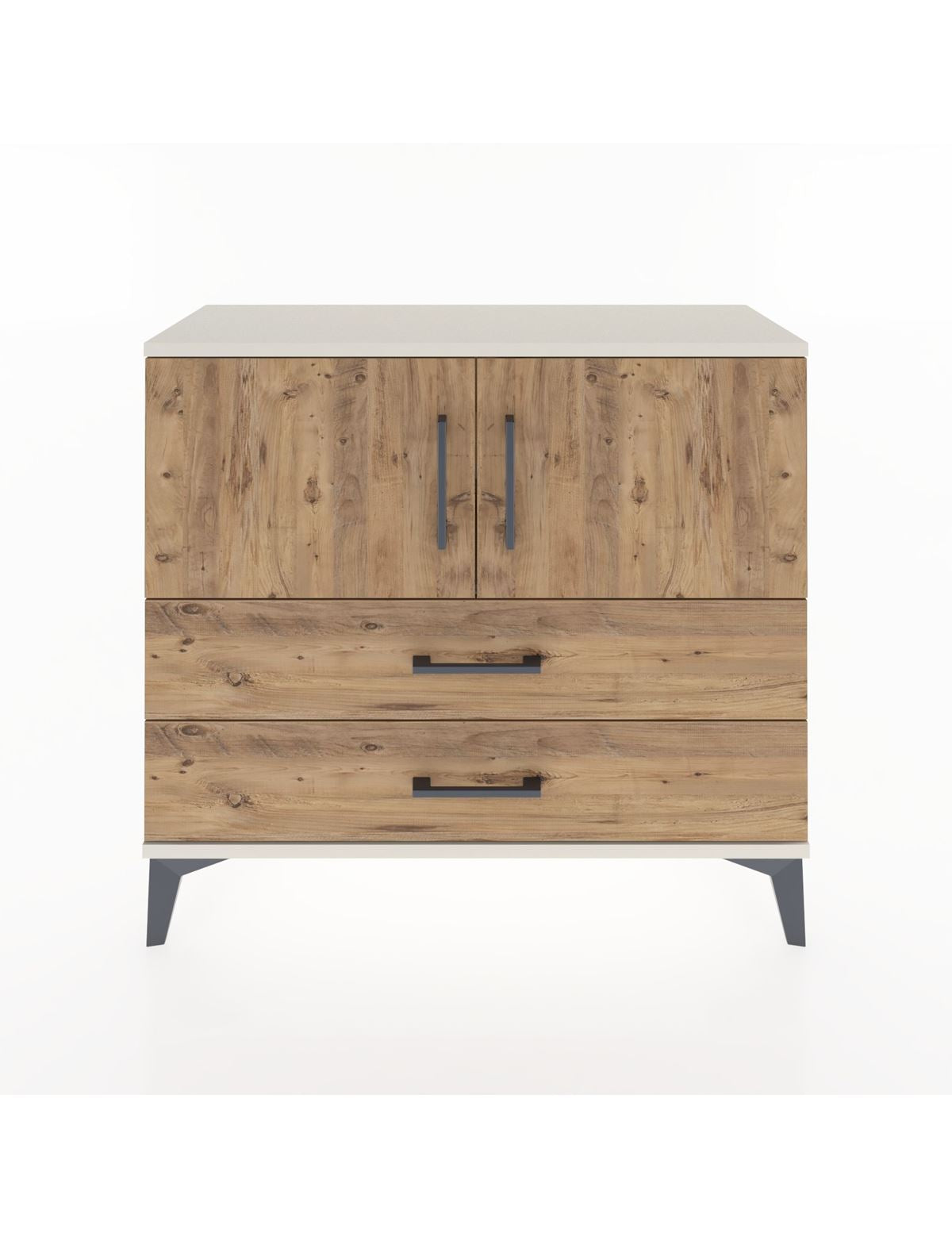 Arges Şifonyer 2 Raflı 2 Çekmeceli 2 Kapaklı 88x30x80 - S03M035V3A
