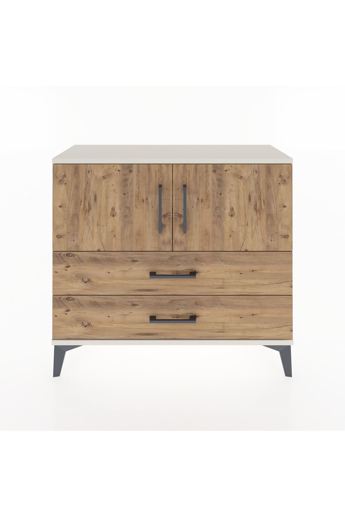 Arges Şifonyer 2 Raflı 2 Çekmeceli 2 Kapaklı 88x30x80 - S03M035V3A