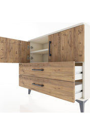 Arges Şifonyer 2 Raflı 2 Çekmeceli 2 Kapaklı 88x30x80 - S03M035V3A