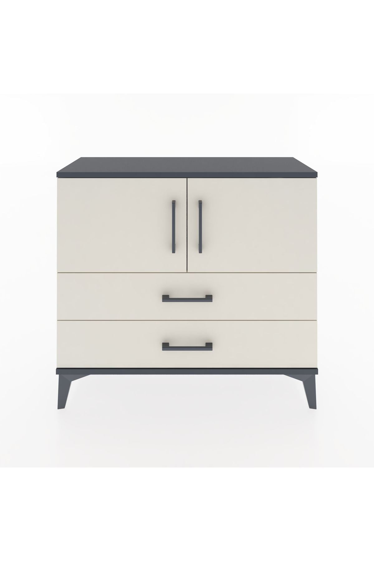 Arges Şifonyer 2 Raflı 2 Çekmeceli 2 Kapaklı 88x30x80 - S03M035V4A