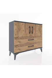 Arges Şifonyer 2 Raflı 2 Çekmeceli 2 Kapaklı 88x30x80 - S03M035V6A