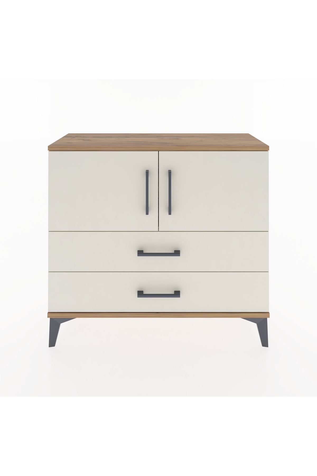 Arges Şifonyer 2 Raflı 2 Çekmeceli 2 Kapaklı 88x30x80 - S03M035V7A