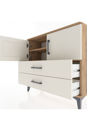 Arges Şifonyer 2 Raflı 2 Çekmeceli 2 Kapaklı 88x30x80 - S03M035V7A
