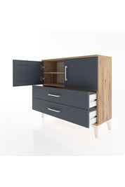 Arges Şifonyer 2 Raflı 2 Çekmeceli 2 Kapaklı 88x30x80 - S03M035V8A