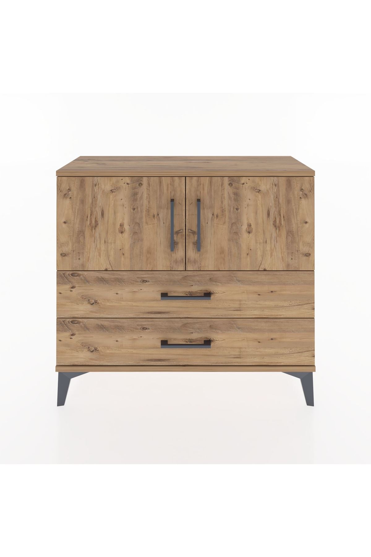 Arges Şifonyer 2 Raflı 2 Çekmeceli 2 Kapaklı 88x30x80 - S03M035V9A