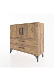 Arges Şifonyer 2 Raflı 2 Çekmeceli 2 Kapaklı 88x30x80 - S03M035V9A