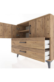 Arges Şifonyer 2 Raflı 2 Çekmeceli 2 Kapaklı 88x30x80 - S03M035V9A