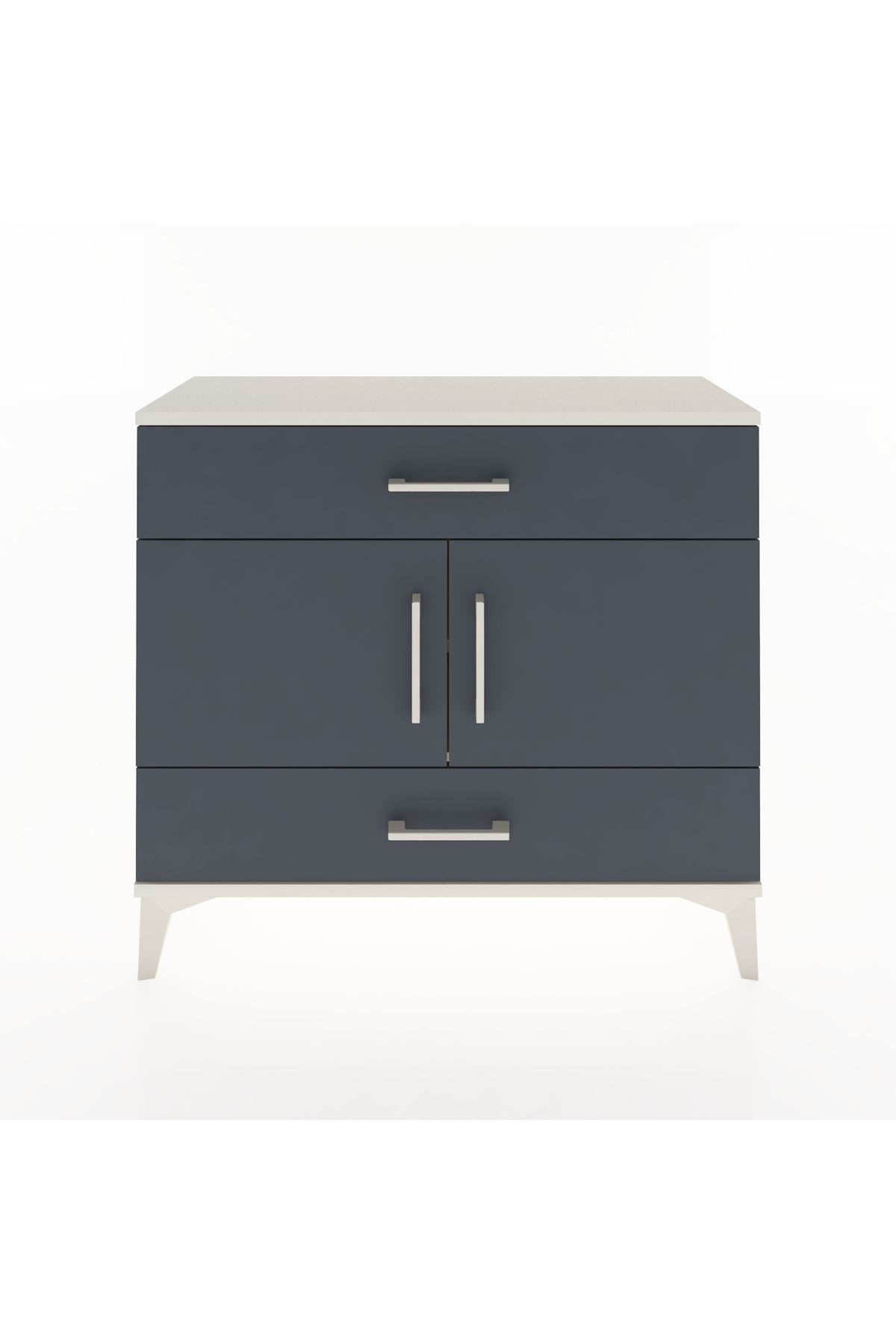 Arges Şifonyer 2 Raflı 2 Çekmeceli 2 Kapaklı 88x30x80 - S03M036V2A