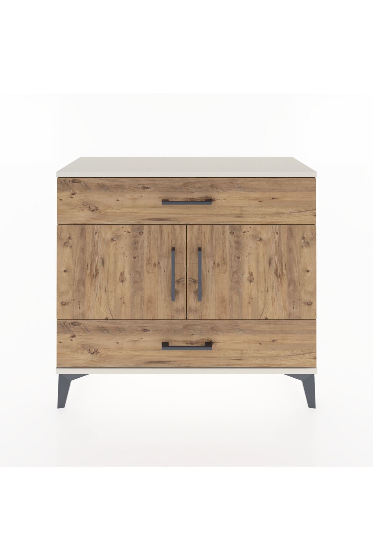 Arges Şifonyer 2 Raflı 2 Çekmeceli 2 Kapaklı 88x30x80 - S03M036V3A
