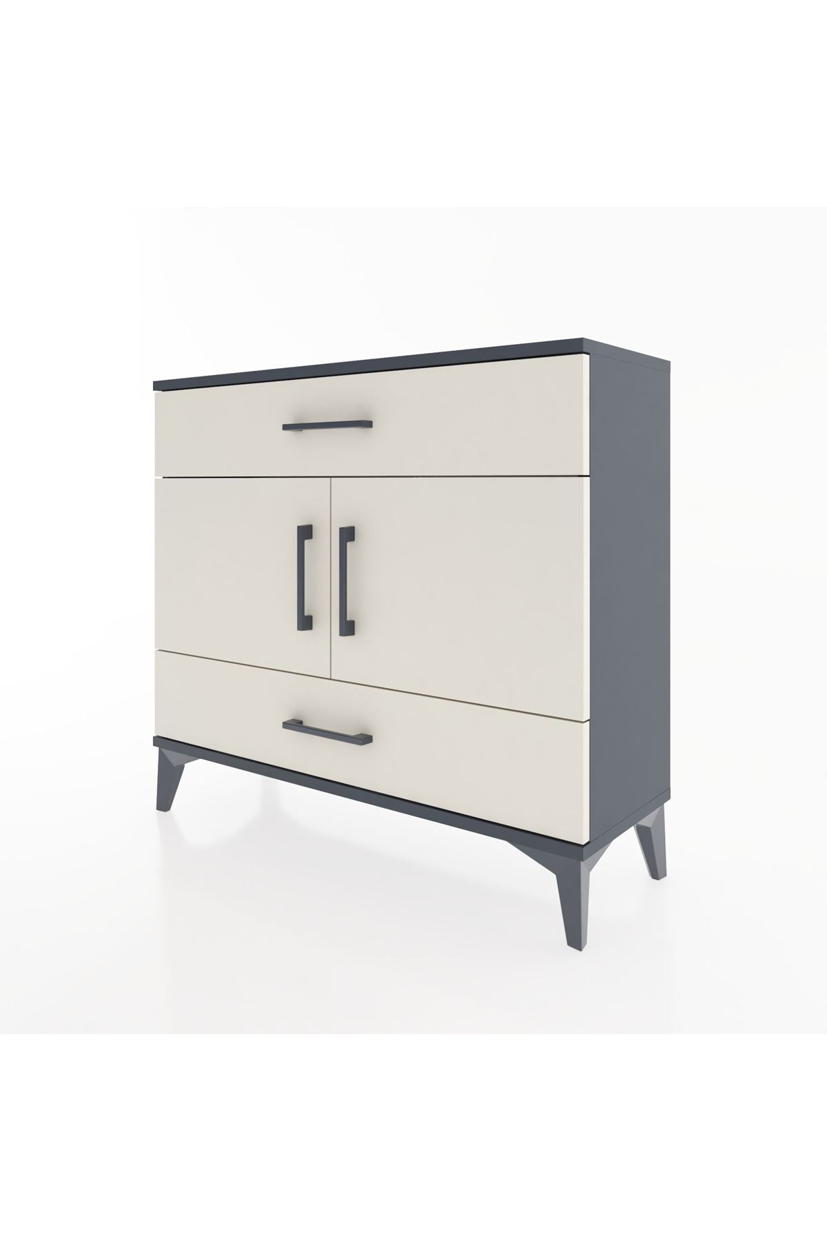 Arges Şifonyer 2 Raflı 2 Çekmeceli 2 Kapaklı 88x30x80 - S03M036V4A
