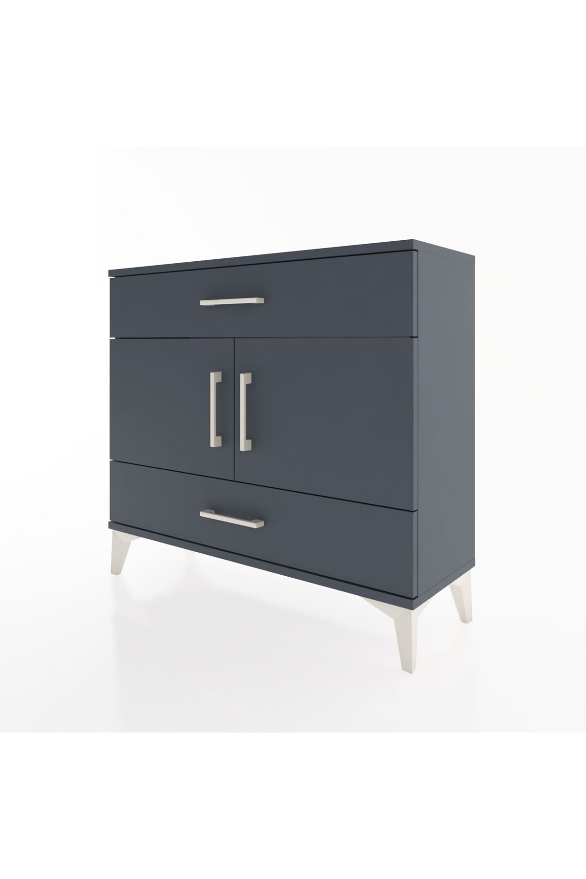 Arges Şifonyer 2 Raflı 2 Çekmeceli 2 Kapaklı 88x30x80 - S03M036V5A