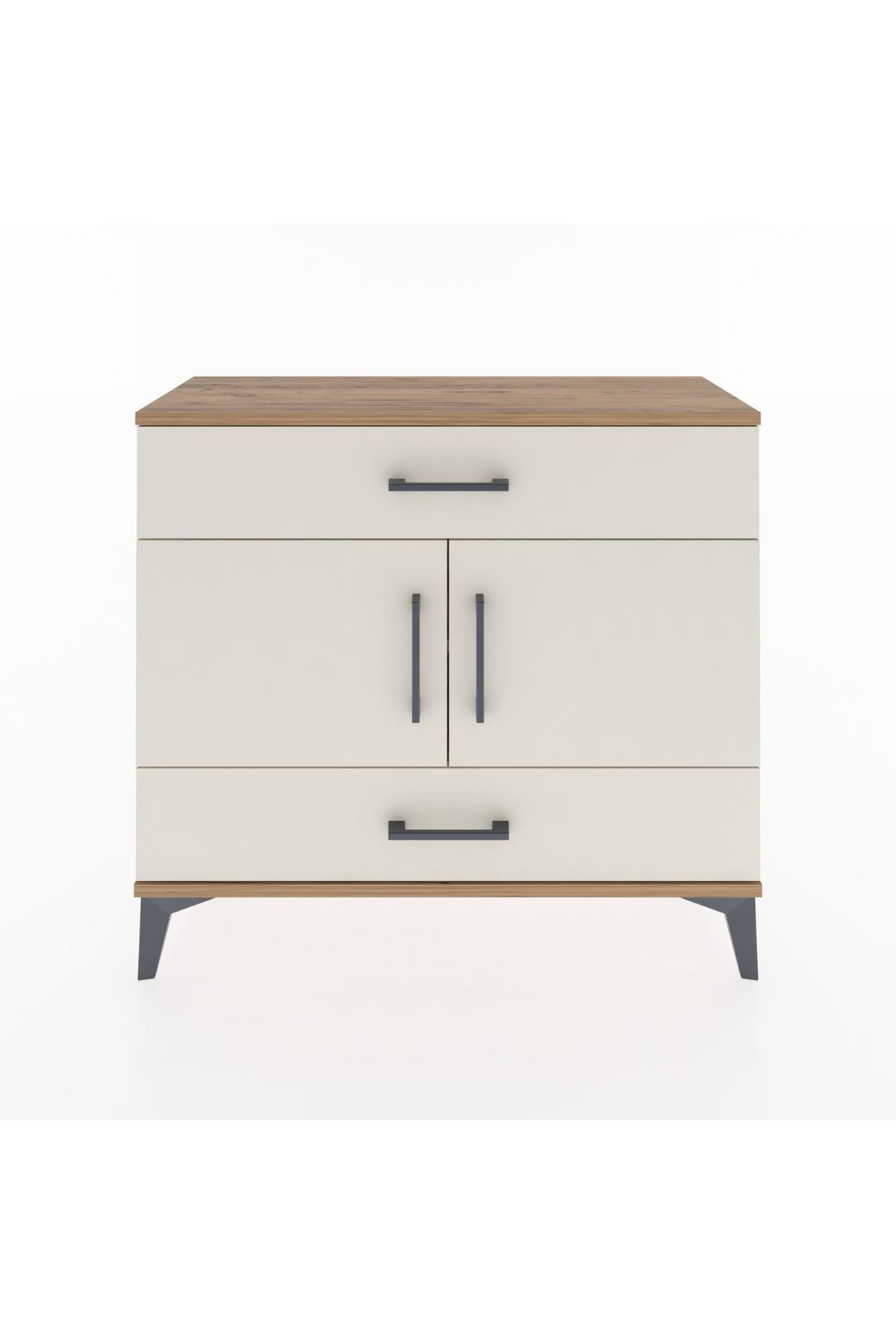 Arges Şifonyer 2 Raflı 2 Çekmeceli 2 Kapaklı 88x30x80 - S03M036V7A