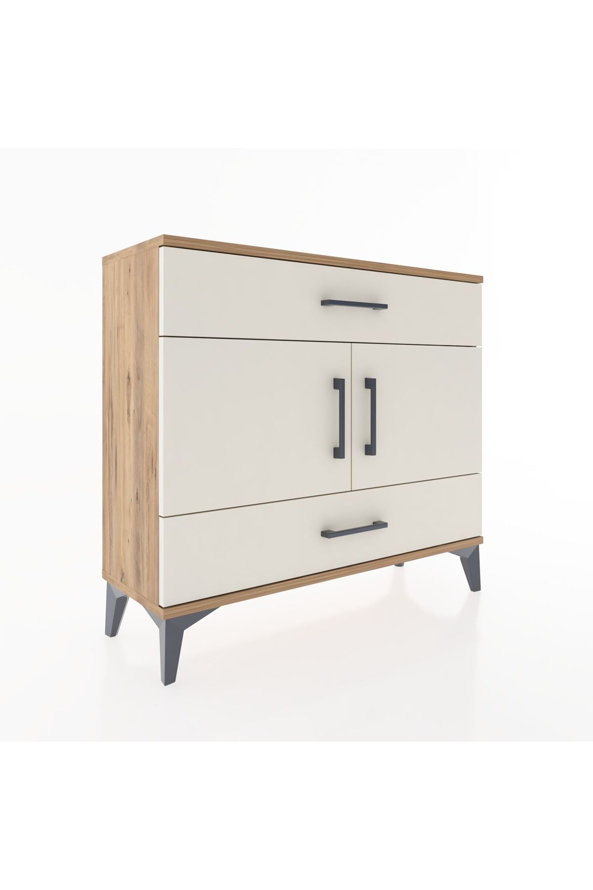 Arges Şifonyer 2 Raflı 2 Çekmeceli 2 Kapaklı 88x30x80 - S03M036V7A