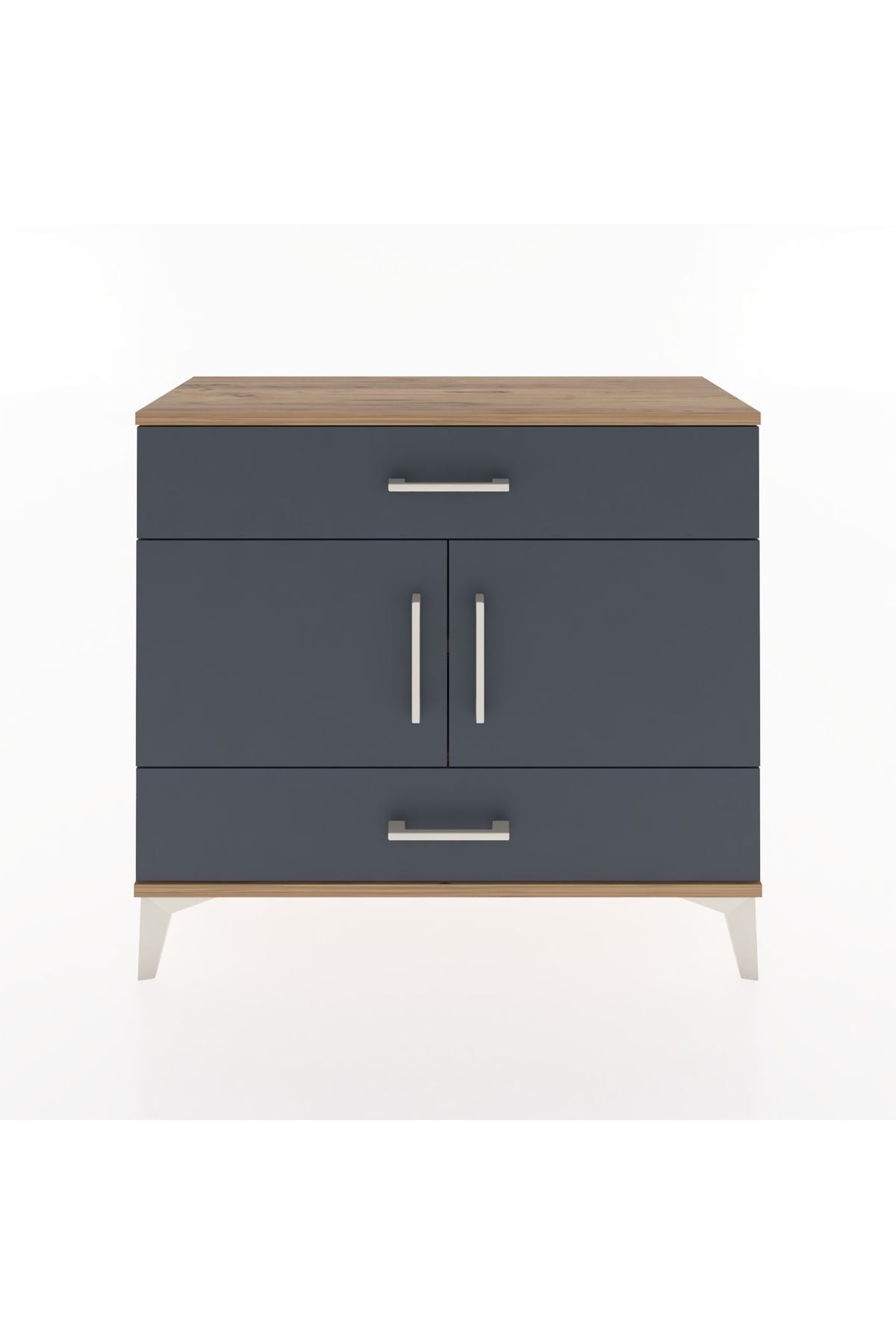 Arges Şifonyer 2 Raflı 2 Çekmeceli 2 Kapaklı 88x30x80 - S03M036V8A