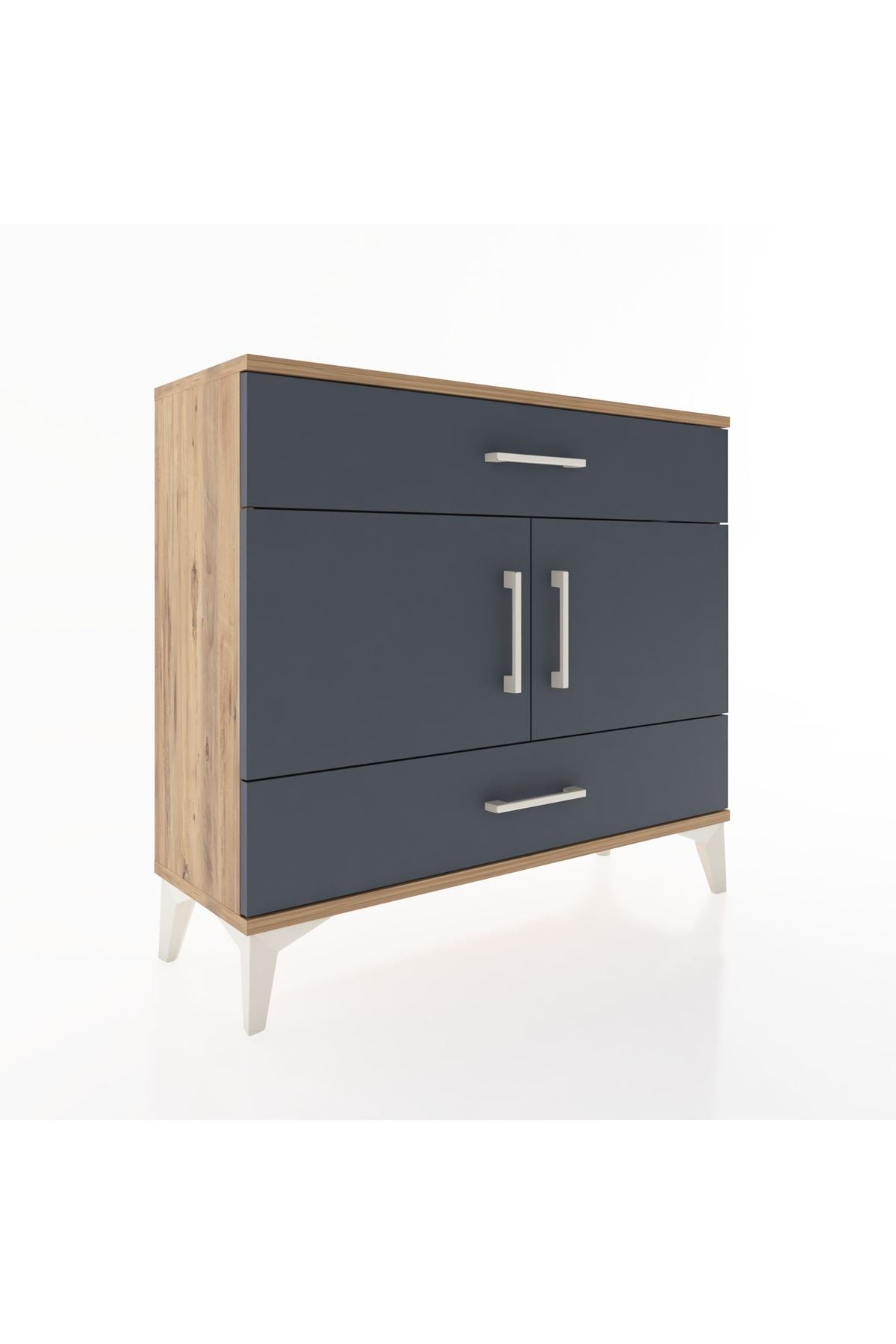 Arges Şifonyer 2 Raflı 2 Çekmeceli 2 Kapaklı 88x30x80 - S03M036V8A