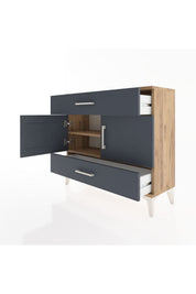 Arges Şifonyer 2 Raflı 2 Çekmeceli 2 Kapaklı 88x30x80 - S03M036V8A