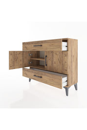 Arges Şifonyer 2 Raflı 2 Çekmeceli 2 Kapaklı 88x30x80 - S03M036V9A