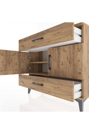 Arges Şifonyer 2 Raflı 2 Çekmeceli 2 Kapaklı 88x30x80 - S03M036V9A