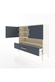 Arges Şifonyer 3 Raflı Tek Çekmeceli 2 Kapaklı 88x30x80 - S03M037V2A