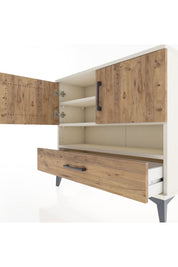 Arges Şifonyer 3 Raflı Tek Çekmeceli 2 Kapaklı 88x30x80 - S03M037V3A