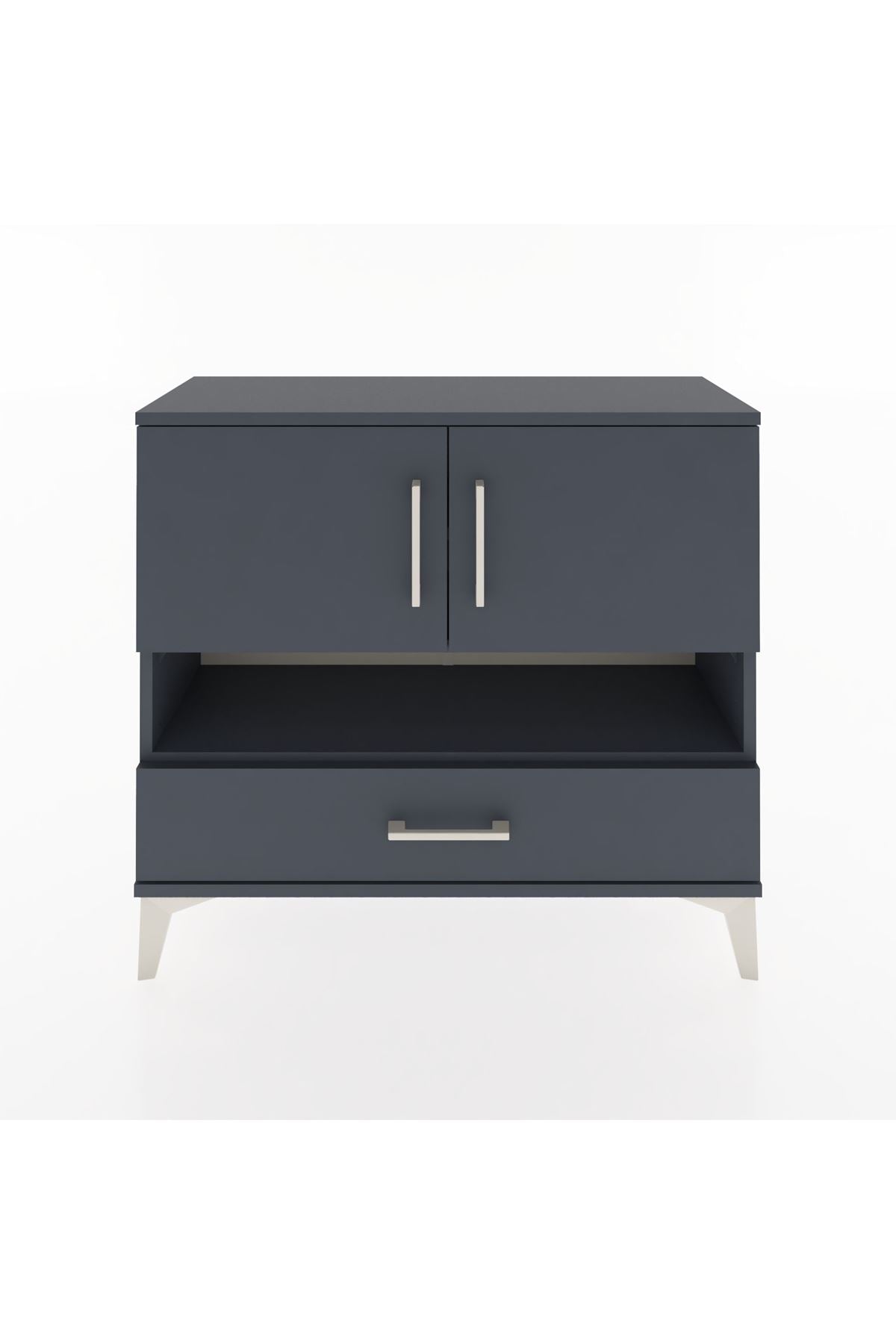Arges Şifonyer 3 Raflı Tek Çekmeceli 2 Kapaklı 88x30x80 - S03M037V5A