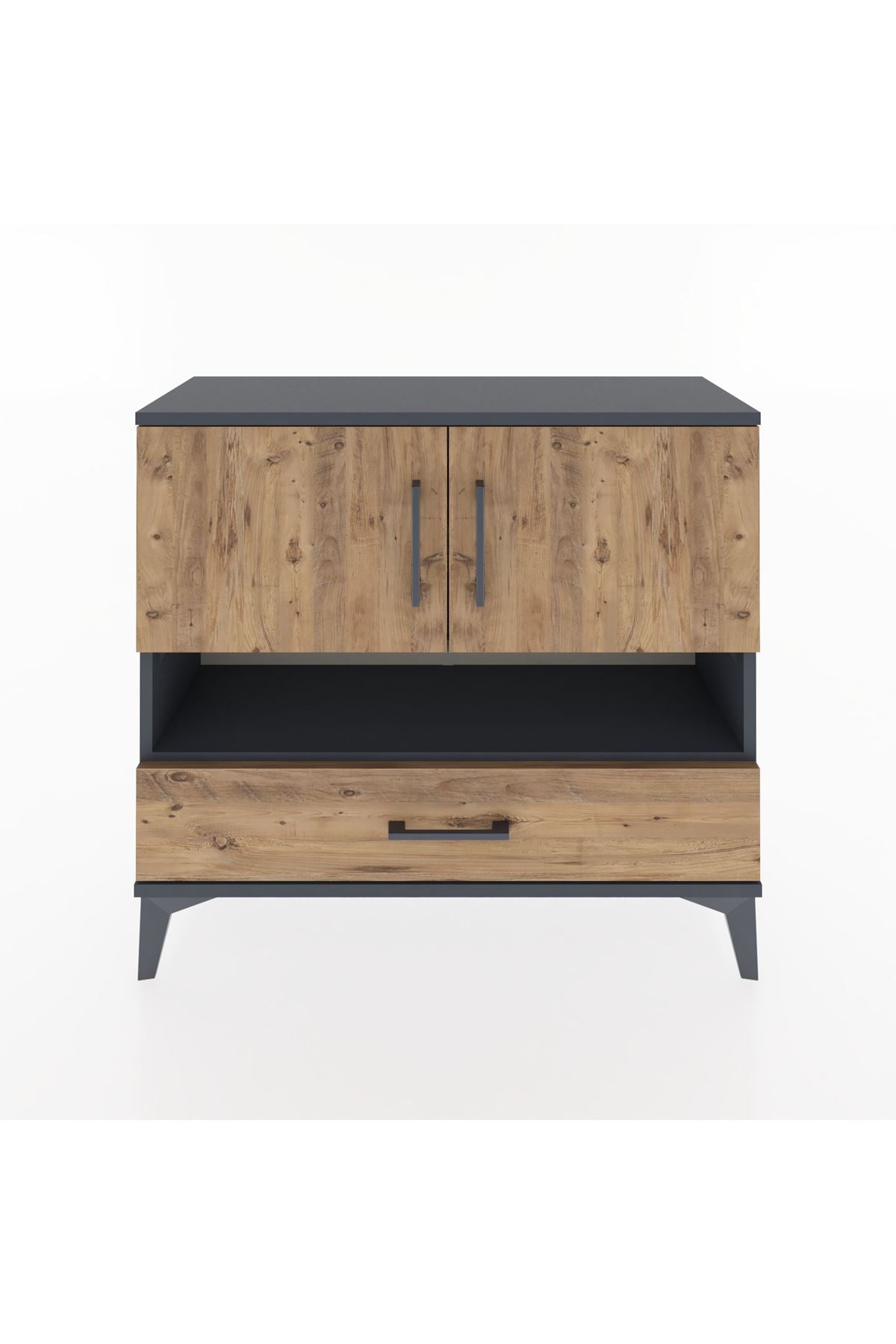 Arges Şifonyer 3 Raflı Tek Çekmeceli 2 Kapaklı 88x30x80 - S03M037V6A