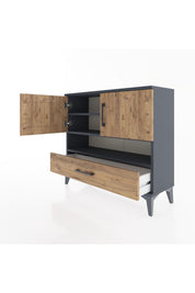 Arges Şifonyer 3 Raflı Tek Çekmeceli 2 Kapaklı 88x30x80 - S03M037V6A