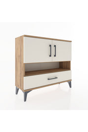 Arges Şifonyer 3 Raflı Tek Çekmeceli 2 Kapaklı 88x30x80 - S03M037V7A