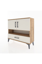 Arges Şifonyer 3 Raflı Tek Çekmeceli 2 Kapaklı 88x30x80 - S03M037V7A