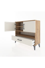 Arges Şifonyer 3 Raflı Tek Çekmeceli 2 Kapaklı 88x30x80 - S03M037V7A